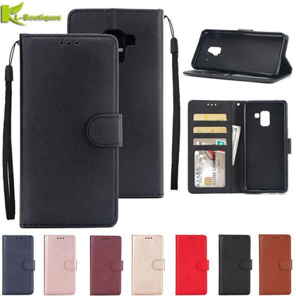 For Samsung J6 2018 Leather Case on For Coque Samsung Galaxy J6 2018 J600F Cover Classic Style Flip Wallet Phone Cases Women Men