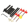 7Pcs 10Mm Boring Bar Lathe Turning Tool Holder With Gold Inserts With 7Pcs T8 Wrenches