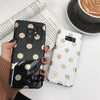 Dchziuan Fashion Gold Polka Dots Phone Case For Samsung Galaxy S8 S9 Plus Note 8 9 Case Soft Silicone Black White Cover Fundas