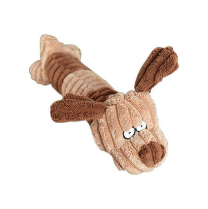 Pet Chew Toy Dogs Shape Pet Dog Cat Biting Chew Bite Funny Plush Sound Squeak Pets Supplies Dog Toy  New
