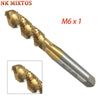 Nk Mixtos M3 M4 M5 M6 M8 High Speed Steel Hss Screw Thread Metric Spiral Hand Plug Tap Kit Set