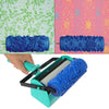 1Pcs 5" Patterned Roller Embossed Paint Rubber Roller Sleeve Wall Texture Stencil Brush 3D Pattern Decor Wallpaper Decoration