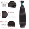 Superfect Straight Hair Bundles With Closure Brazilian Human Hair Weave Bundles With Closure Non Remy Lace Closure With Bundles