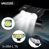 Waterproof Bike Light 3Xt6 Led Front Bicycle Headlight 4 Modes Safety Night Cycling Lamp+Rechargeable Battery Pack+Charger