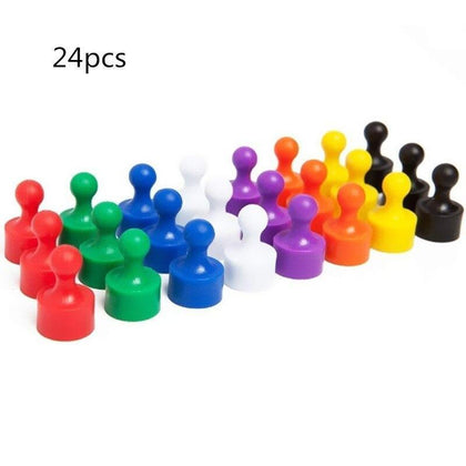 Drawing Pin NdFeB Magnetic Push Pin 8 Color Options Diameter 12mm Office Home School Magnetic Paper Fixer 24pcs/pack