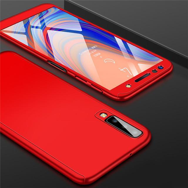 Luxury 360 Full Cover Phone Case For Samsung Galaxy A7 2018 Case For Samsung A7 2017 Case With Glass For Samsung A8 Cases Cover