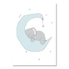Nditb Cute Cartoon Elephant Moon Canvas Art Painting Posters Prints Decorative Picture Baby Bedroom Nursery Wall Decoration