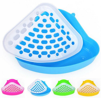Hamster Pet Cat Rabbit Corner Toilet Litter Trays Clean Indoor Pet Litter Training Tray  For Small Animal Pets