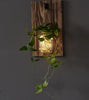 Ins Rustic Mason Jar Wall Sconces With Led Fairy Lights & Flowers For Country Home Wedding Cafe Bar Wall Bedroom Decoration