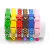 Sale 1Pc New Adjustable Dot Printed Little Dog Collars Cat Puppy Pets Supplies With Bell 6 Colors