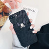Lovely Pink Cartoon Bulldog Pocket Phone Cases For Iphone X 8 8 Plus 7 6 6S Plus Case Cute 3D Lace Dog Soft Silicon Back Cover