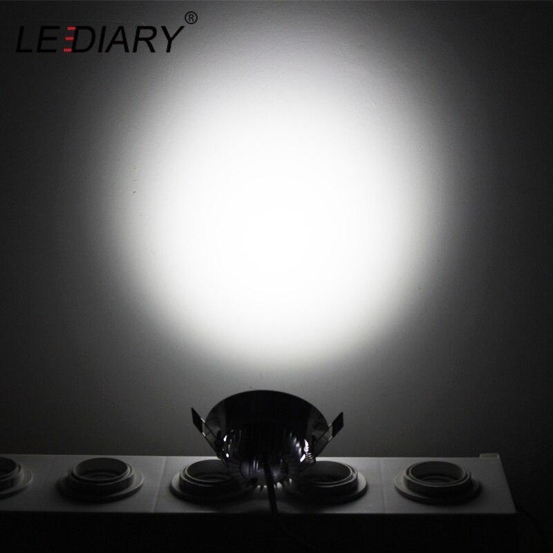 Lediary 110V-220V Led Spot Downlights 3W 55Mm Hole White/Silver/Black Indoor Living Room Down Lights Led Ceiling Recessed Lamp