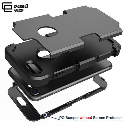 Luxury Hard PC Case For iPhone 6 6s 7 8 Plus Case For iPhone X 5 5s SE 360 cases Silicone 3 in 1 Anti Shock Capa Armor Cover