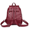 Casual Double Zipper Backpack Female Large Capacity School Bag For Girl Brand Leather Shoulder Bag For Women 2018 Lady'S Bag