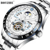 Boyzhe Luxury Men Watch Relogio Masculino Mechanical Watch Men Casual Fashion Waterproof Watch Sports Stainless Steel Watch Man