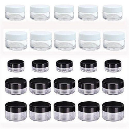 50Pcs 3g/5g/10g/15g/20g Plastic Cosmetics Jar Makeup Box Nail Art Storage Pot Container Clear Sample Lotion Face Cream Bottles