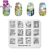 Kads 23 Design Halloween Flower Nail Stamping Plates Nail Printing Stamping Template Nail Art Stencils For Manicure Print Nails