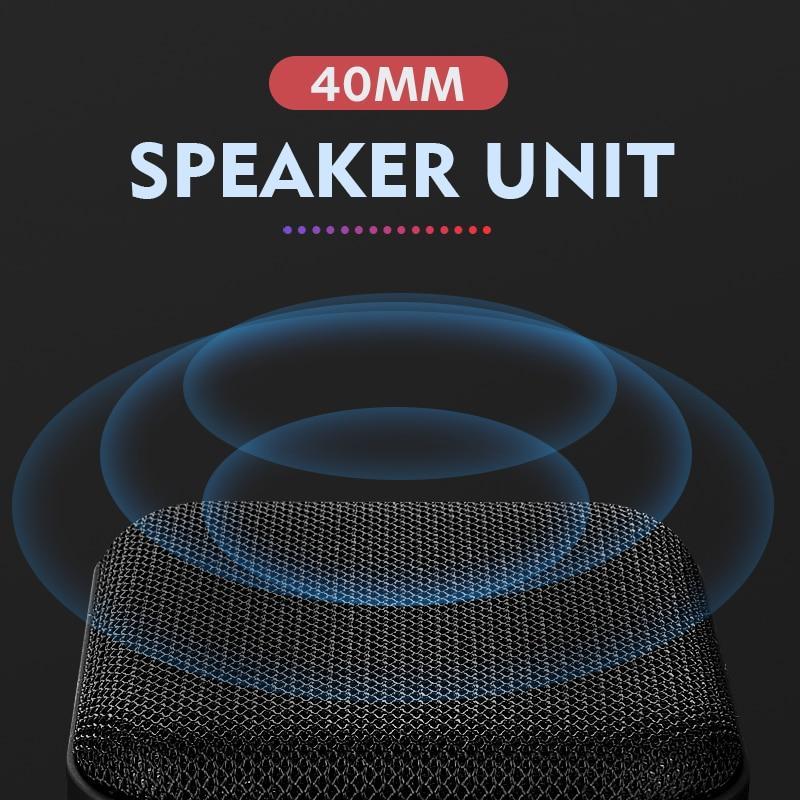 Hanxi T5 Wireless Bluetooth Mini Speaker Stereo Portable Speakers Subwoofer Bluetooth 4.2 With Sd Fm Outdoor Column Loudspeaker