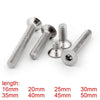 Areyourshop M8 16Mm-50Mm Head Screws Bolts More Sizes A2 Stainless Steel Flat Head Hex Socket Counte