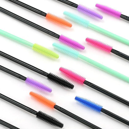 HMQ Disposable Silicone Gel Eyelash Brush Comb Mascara Wands Eye Lashes Extension Tool Professional Beauty Makeup Tool For Women