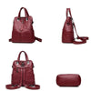 Lanyibaige Women Backpack High Quality Leather Pure Color Backpacks School Bags For Teenagers Girls Backpacks Herald Fashion