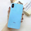 Macaron Tempered Glass Case For Iphone Xs Max Xr 8 7 7P 6S 6 Plus X Phone Cases Fashion Back Cover Protective Shell