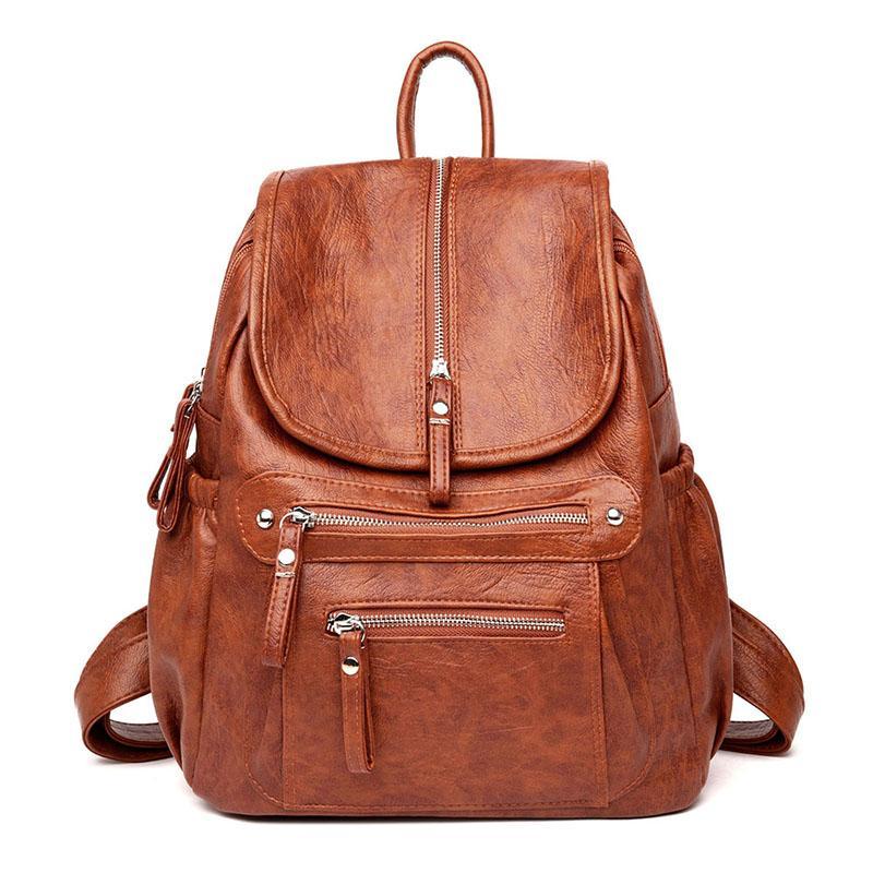 5 Colors Ladies Sheepskin Leather Backpack Fashion Women Travel Backpacks Luxury Sac A Dos School Backpacks For Girls Mochilas