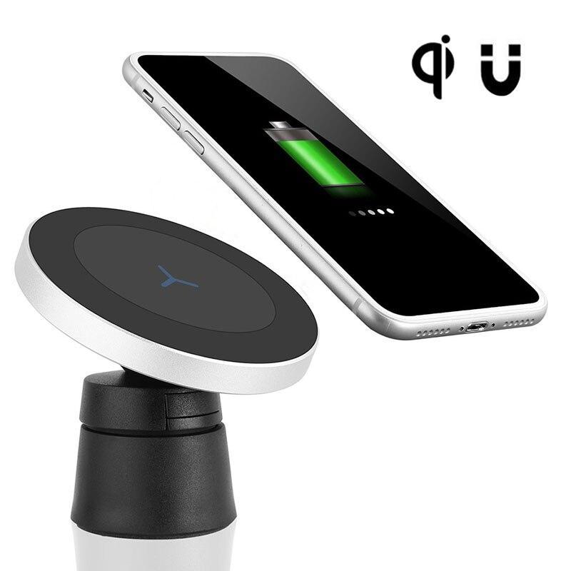 Qi Magnetic Car Mount Wireless Charger For Iphone 8 Iphone X Samsung S8 S8 Plus S9 Note 8 Dashboard Air Vent Charger Holder (Black Universal)