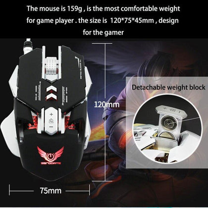 G9 Gaming Mouse Wired USB DPI Adjustable Macro Programmable Mouse Gamer Optical Professional RGB Mause Game Mice For PC Computer