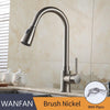 Kitchen Faucets Silver Single Handle Pull Out Kitchen Tap Single Hole Handle Swivel 2-Function Water Outlet Mixer Tap 408906