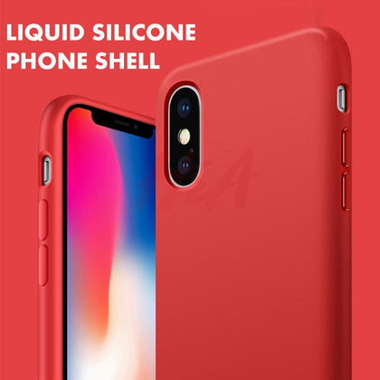 H&A Luxury Original Silicone Case For iPhone 8 6 Plus Phone Cover for Apple iPhone 7 6s Plus X XS XS MAX XR Cover Case Funda
