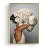 Modern Posters And Prints Flowers Feather Women Print Oil Painting Canvas Wall Art Pictures For Living Room Home Decoration