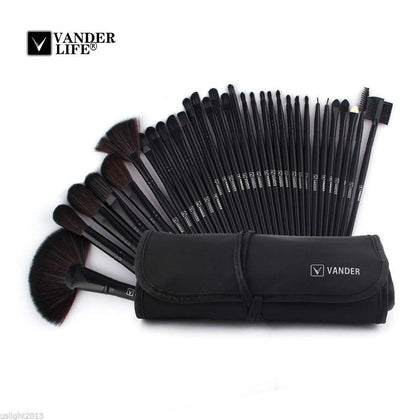 32pcs Set For Professional Beauty Makeup Brush Sets Cosmetics Foundation Shadow Tools Liner Eye Concealer Make Up Kit Pouch Bag