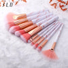 Fld 10 Pcs Professional Makeup Brush Set Full Function Foundation Eye Powder Fan Blush Brush Makeup Tools Brushes Set Kit