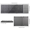 Kemile Portable Twice Folding Bluetooth Keyboard Bt Wireless Foldable Touchpad Keypad For Ios/Android/Windows Ipad Tablet