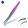 Professional Eyelashes Tweezers For Lashes Extension Nipper Stainless Steel High Precision Eyelash Extension Tweezers Set