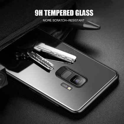 MOOPOK Luxury Tempered Glass Phone Case For Samsung Galaxy S9 S8 Plus Back Glass Cover Cases For Samsung S9 S8 Note 8 Case Shell