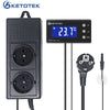 Ketotek Kt4000 Digital Thermostat Temperature Controller Waterproof Sensor Us Eu Plug Outlet Lcd 2 Stage Heating Cooling Mode