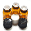 Free Shipping 10Pcs 2Ml Mini Amber Glass Bottle With Orifice Reducer And Cap Small Essential Oil Vials