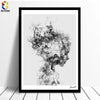 Nordic Cuadros Posters And Prints Black White Wall Art Canvas Painting Girl Picture For Living Room  Scandinavian Home Decor