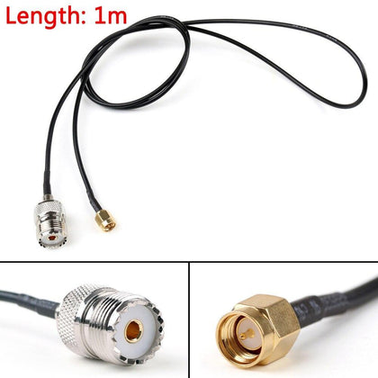 Areyourshop RG174 Cable SMA Male Plug To SO239 UHF Female Jack Crimp Coax Pigtail 20cm 50cm 1m 2m Wholesale Cable Wires
