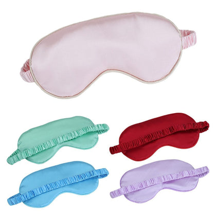 High Quality Double-sided Simulation Silk Eye Mask Soft&Smooth Silk Eye Protection Sleep Shading Breathable Explosion Eye Mask 