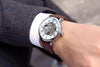 Orkina Male Mechanical Hand-Wind Skeleton Wristwatch Luminous Hands Watch For Men