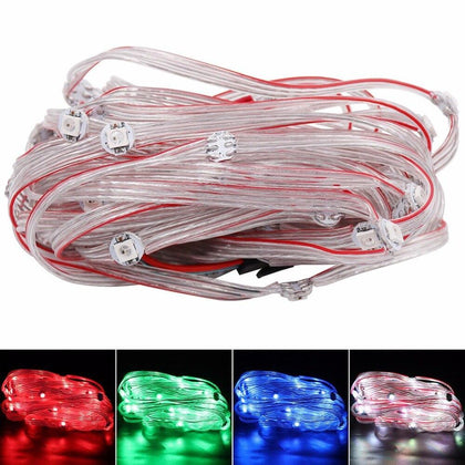 50 x Pre-soldered WS2812B Addressable RGB led pixel strip module nodes With 12cm wire WS2811 IC 5V
