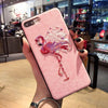 Cute 3D Embroidery Flamingo Elk Deer Soft Leather Pu Case For Iphone 6 S 7 8 Plus X Cover For Samsung Galaxy S8 S9 Note 8 Cases