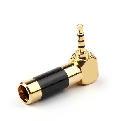 Areyourshop 2.5mm 4pole Right Angle/Straight TRS TRRS Plug Male Audio Connector For Headphone DBL Wholesale Connector Plug Jack