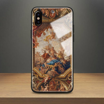 Aesthetics Palace Art Print Tempered Glass Phone Case Soft Silicone Shell Cover For Apple iPhone 6 6s 7 8 Plus X XR XS MAX