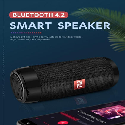 HANXI Column Portable Bluetooth Mini Speaker with Radio Waterproof Subwoofer Wireless Bluetooth Speakers Stereo Loudspeaker