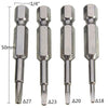 Nk Mixtos 4Pcs Triangle Screwdriver Bits Set S2 Alloy Steel Hand Tools 1.8/2/2.3/2.7Mm