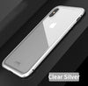 Luxury Magnetic Adsorption Case For Iphone X 8 7 Plus Tempered Glass Back Built-In Magnet Case For Iphone 7 8 Metal Bumper Cover